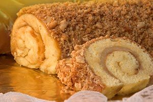 With this rolled sponge cake product, we broke the record in 2006 with its length of 60 meter