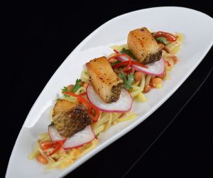 Thai Mango Salad with Sea Bass